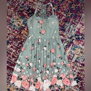 No Boundaries green sundress
